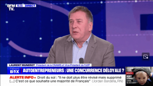 Franchise de TVA : passage de Laurent MUNEROT, Président de la CNAMS et Vice-Président de l'U2P sur BFMTV le 07/02/25