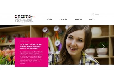 Site internet CNAMS - Page d'accueil